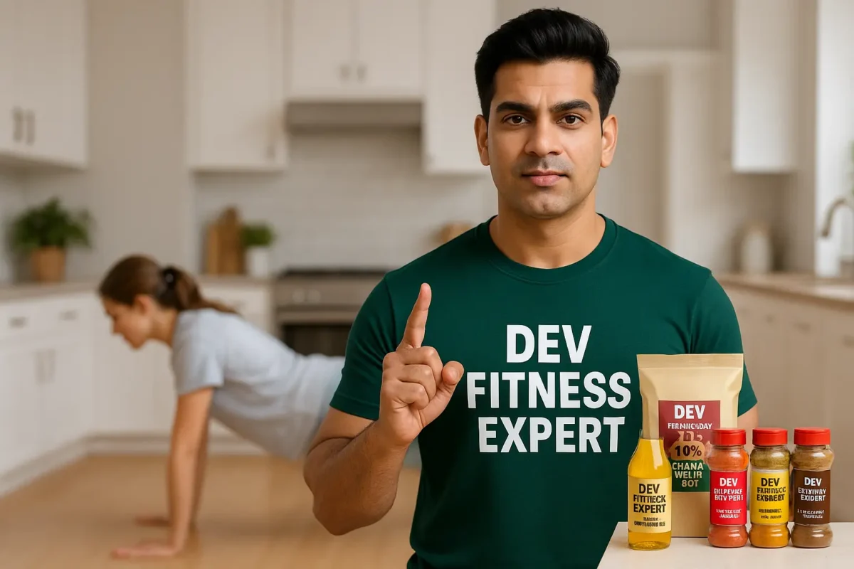 Dev Fitness Expert सरसों का तेल, चना मिक्स आटा और जैविक मसाले
